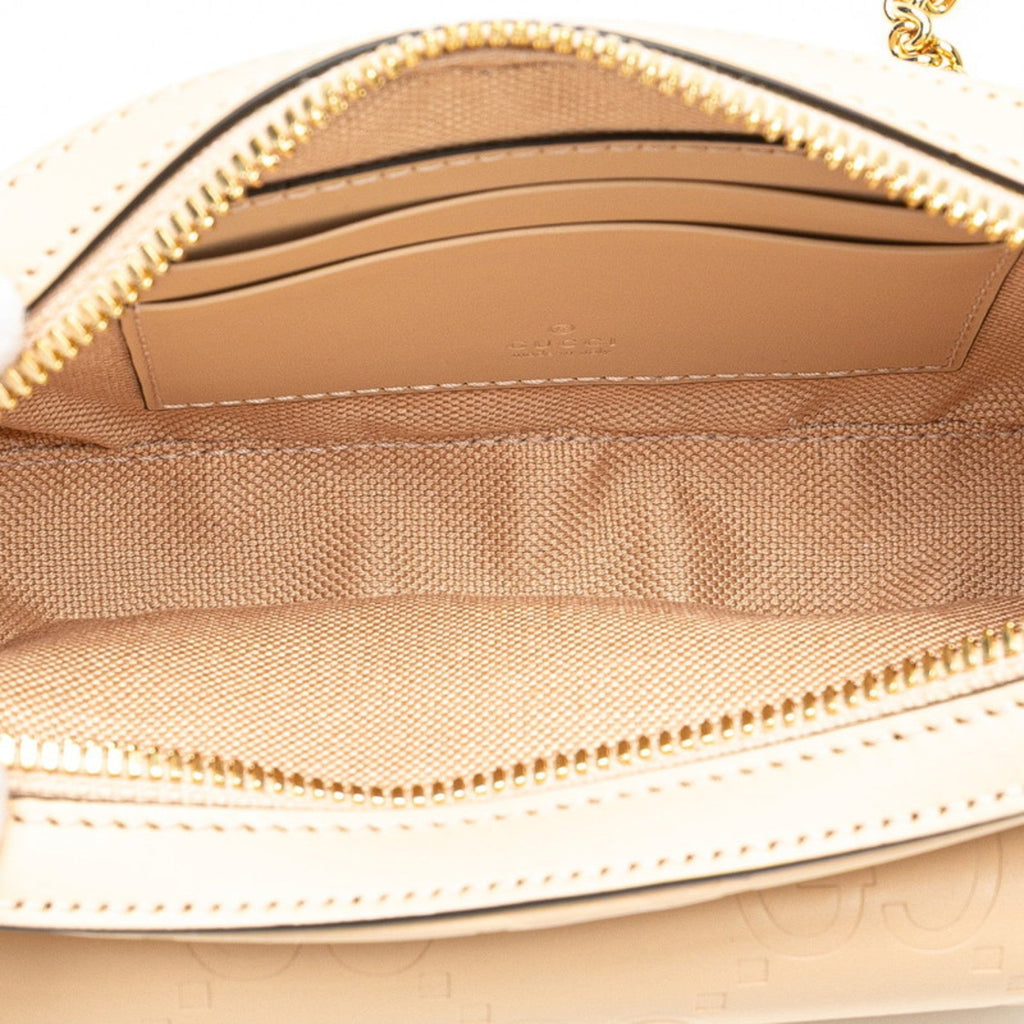 Gucci Beige Leather Shoulder Bag (Pre-Owned)