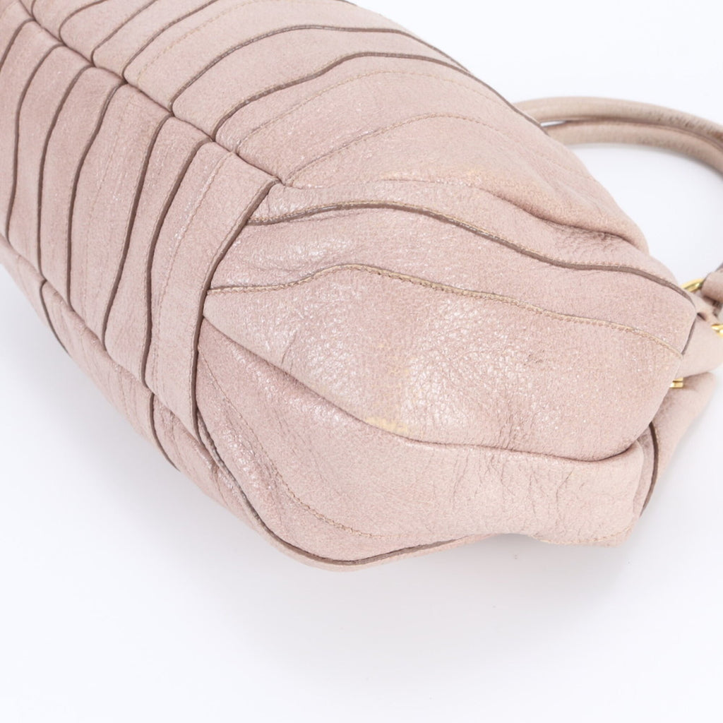 Prada Pink Leather Handbag Tote Bag (Pre-Owned)