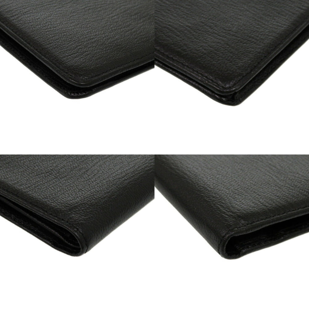 Chanel Black Leather Wallet (Bi-Fold) (Pre-Owned)