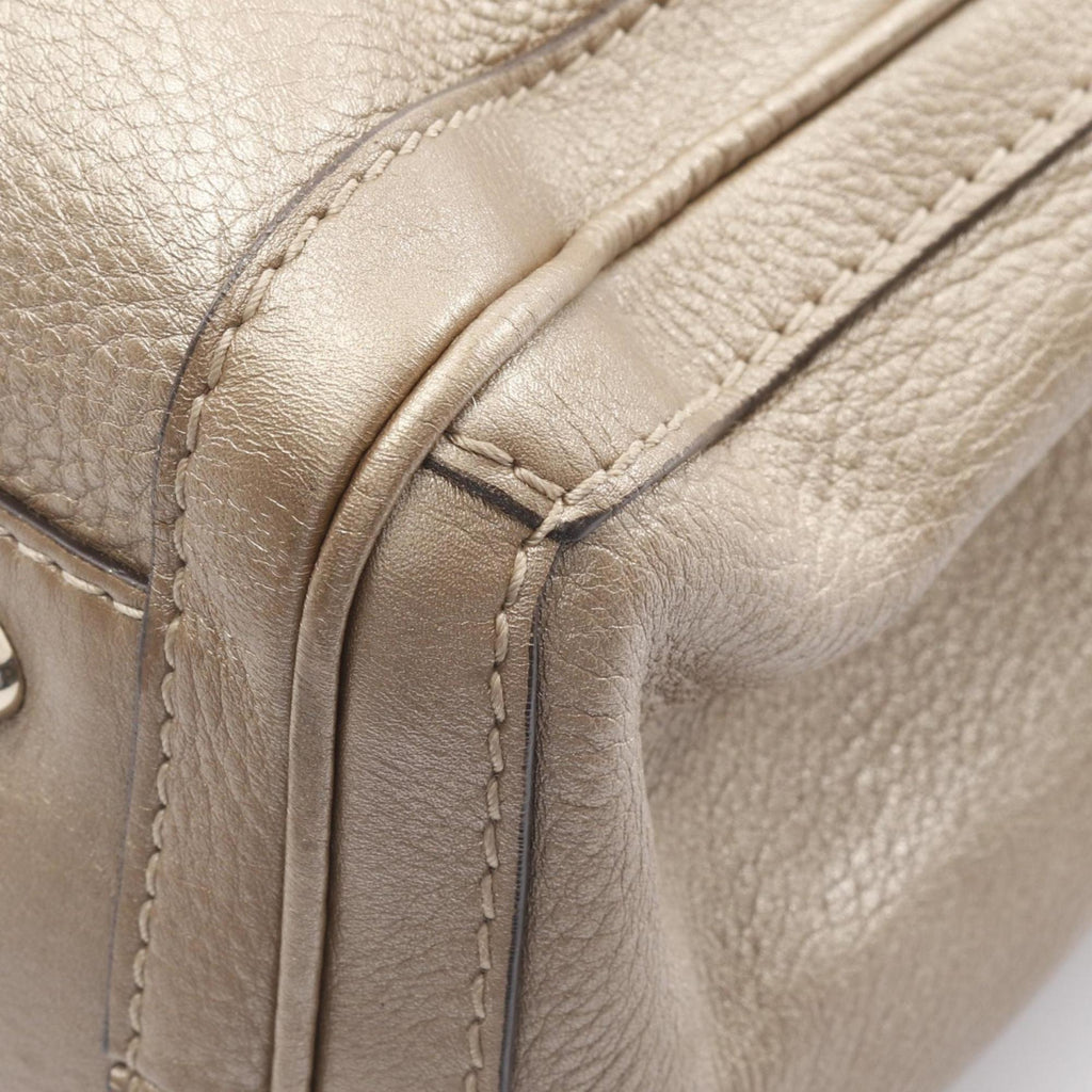Gucci Gold Leather Tote Bag (Pre-Owned)