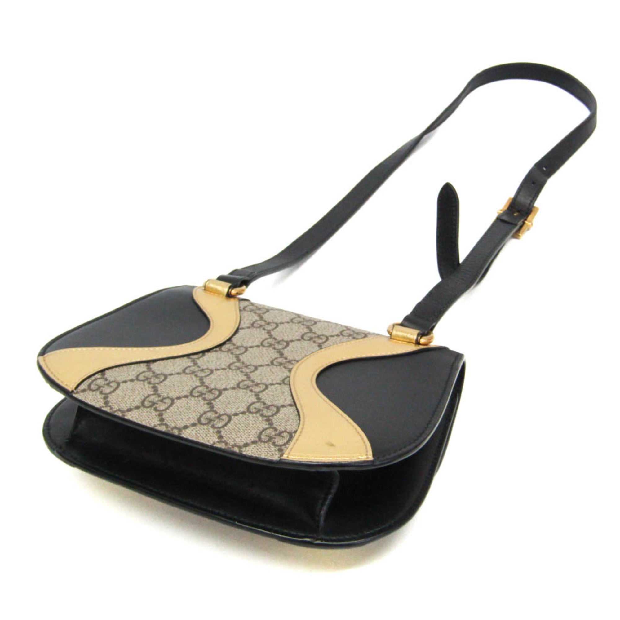 Gucci Osiride Shoulder Bag Gg Coated Canvas And Leather Beige Canvas Shoulder Bag Bag (Pre-Owned)