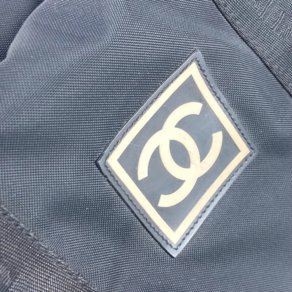 Chanel Black Nylon Boston Bag Shoulder Bag (Pre-Owned)