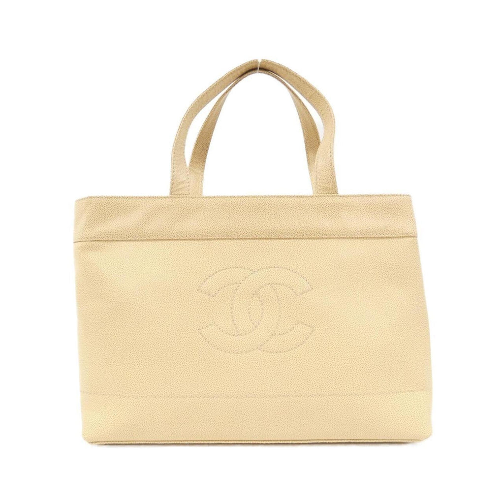 Chanel Beige Caviar Leather Handbag (Pre-Owned)