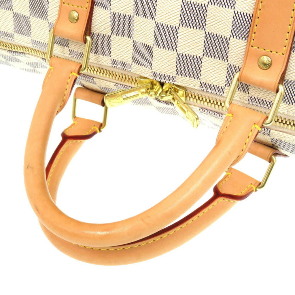 Louis Vuitton White Damier Azur Boston Bag (Pre-Owned)