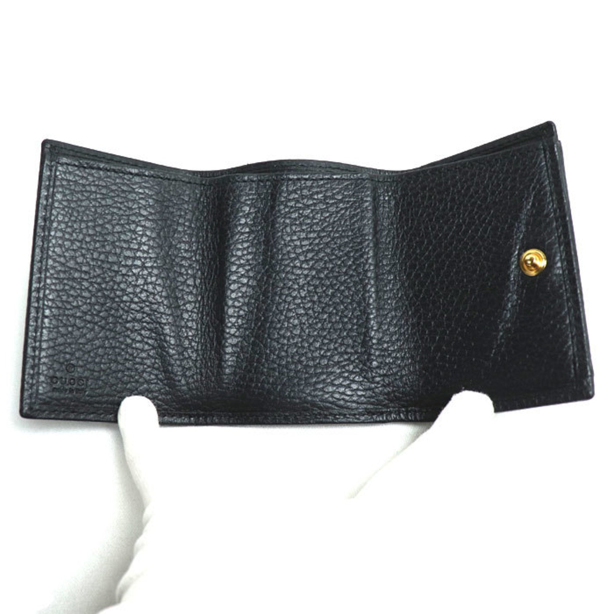 Gucci Black Leather Wallet (Tri-Fold) (Pre-Owned)