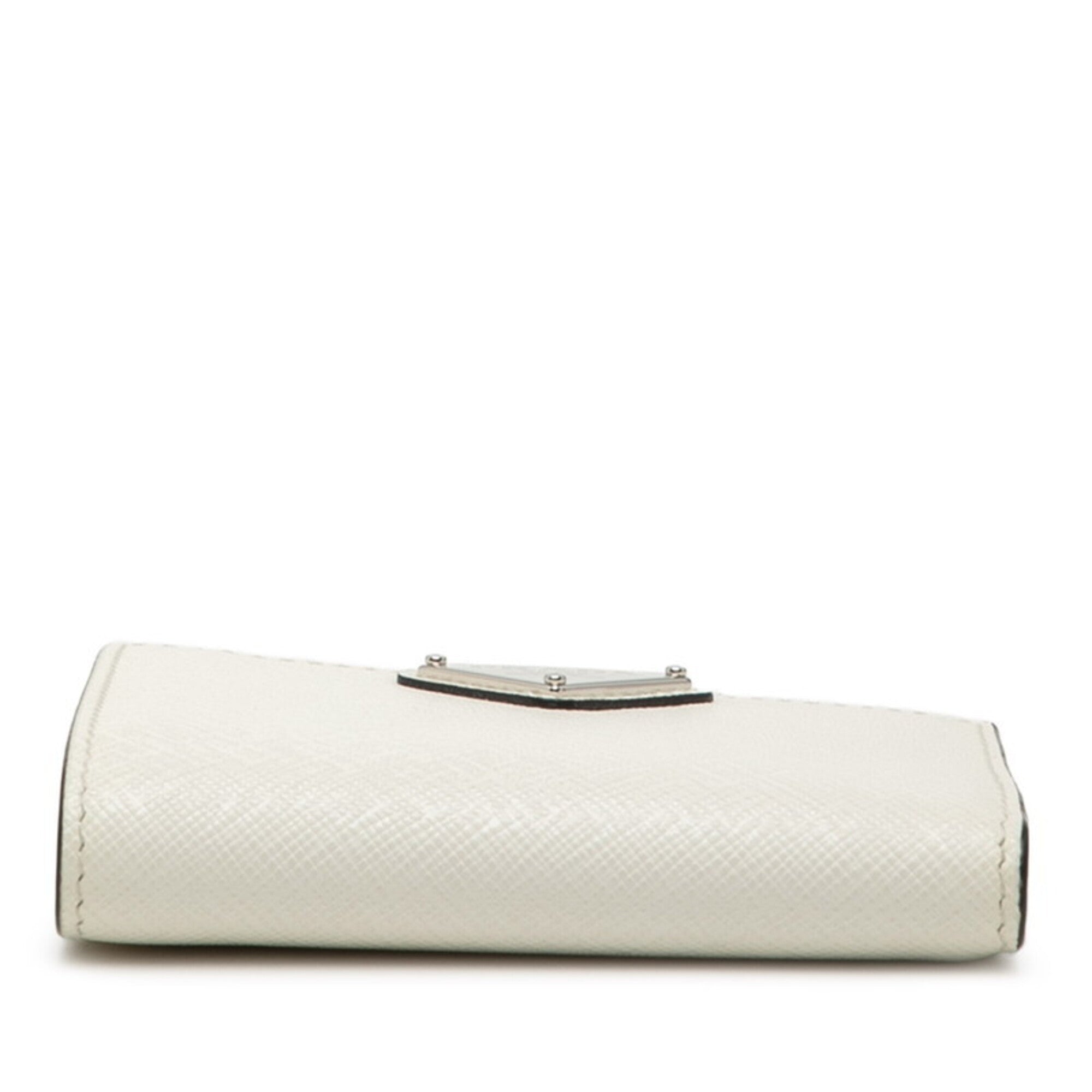Prada White Leather Wallet (Bi-Fold) (Pre-Owned)