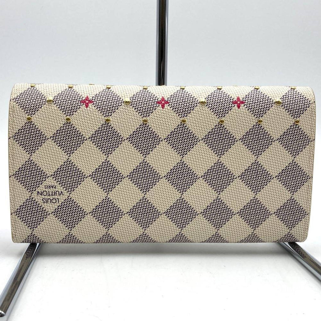 Louis Vuitton Damier Azur Beige Damier Azur Wallet (Bi-Fold) (Pre-Owned)