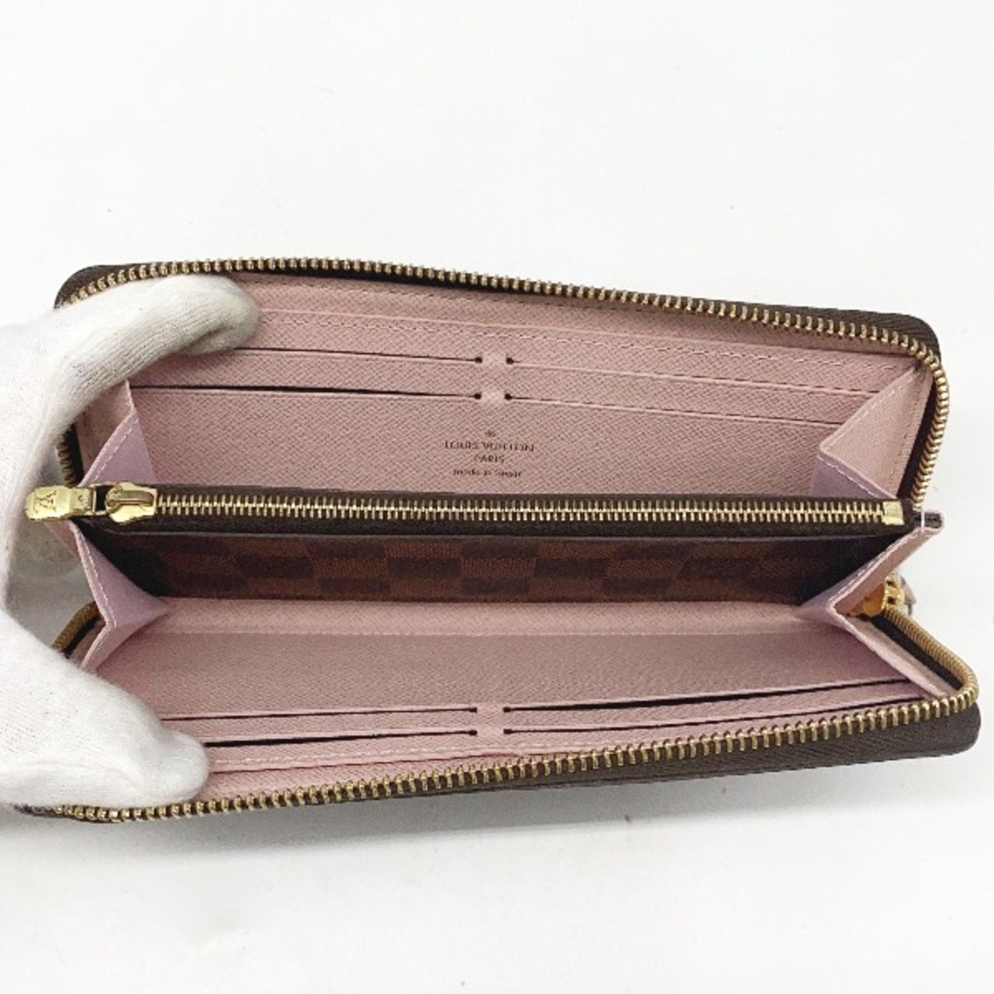 Louis Vuitton Rose Ballerine Damier Canvas Long Wallet (Bi-Fold) (Pre-Owned)
