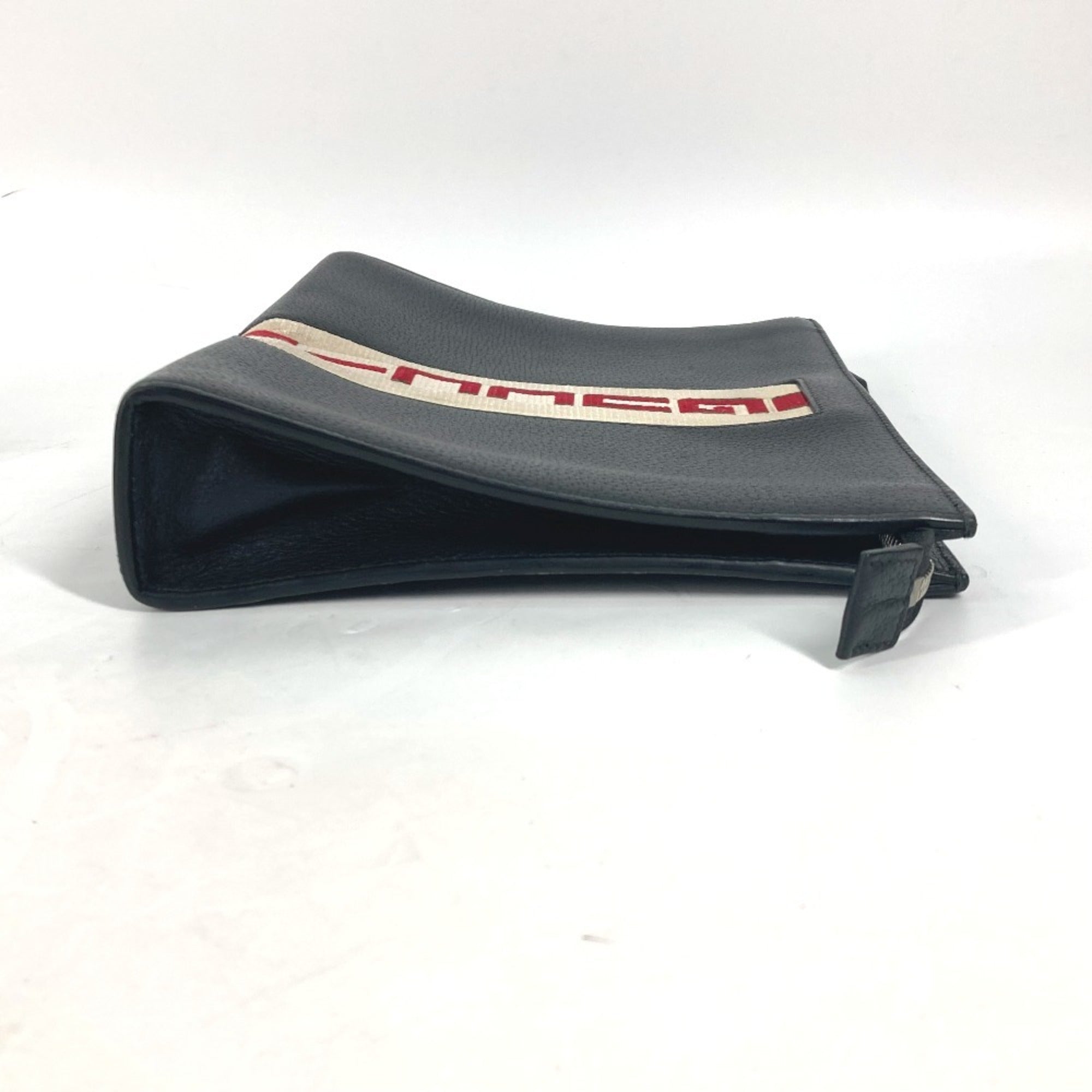 Gucci Black Leather Clutch Bag Pouch (Pre-Owned)