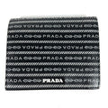 Prada Black White Leather Wallet (Bi-Fold) (Pre-Owned)