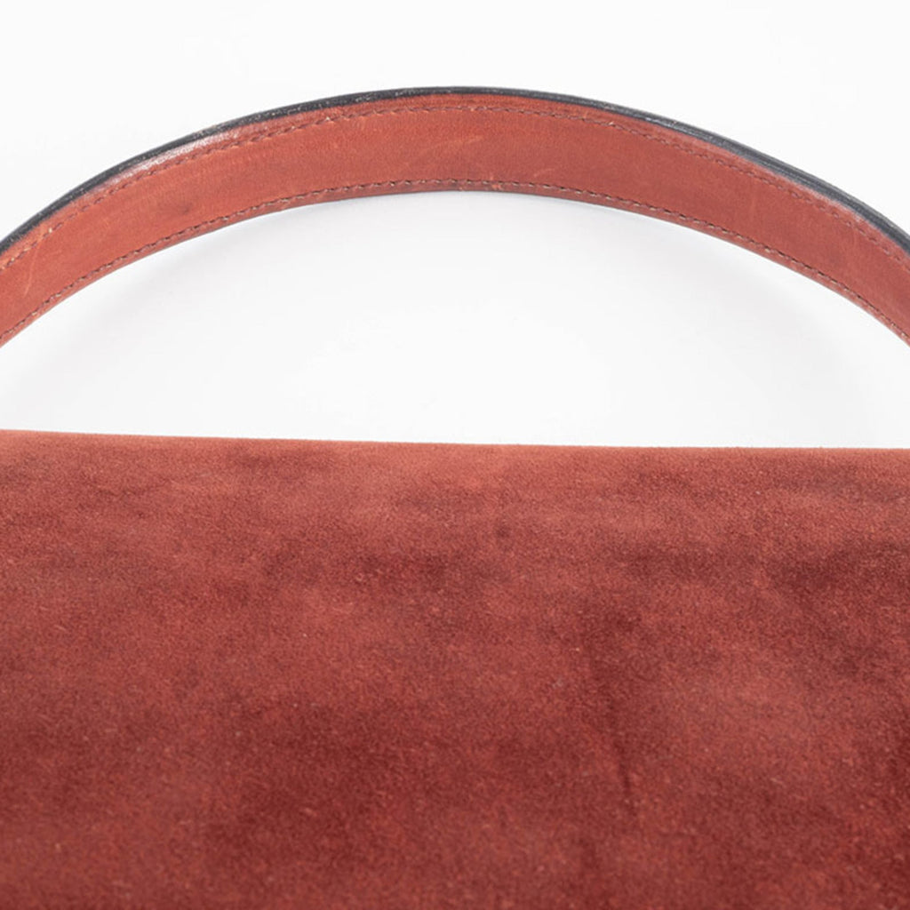 Gucci Brown Suede Handbag (Pre-Owned)