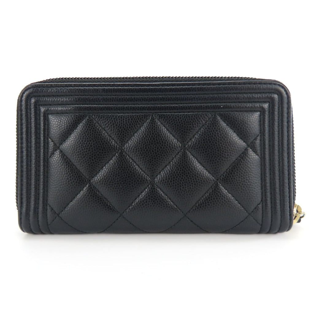 Chanel Black Grained Calfskin Coin Purse/Coin Case (Pre-Owned)