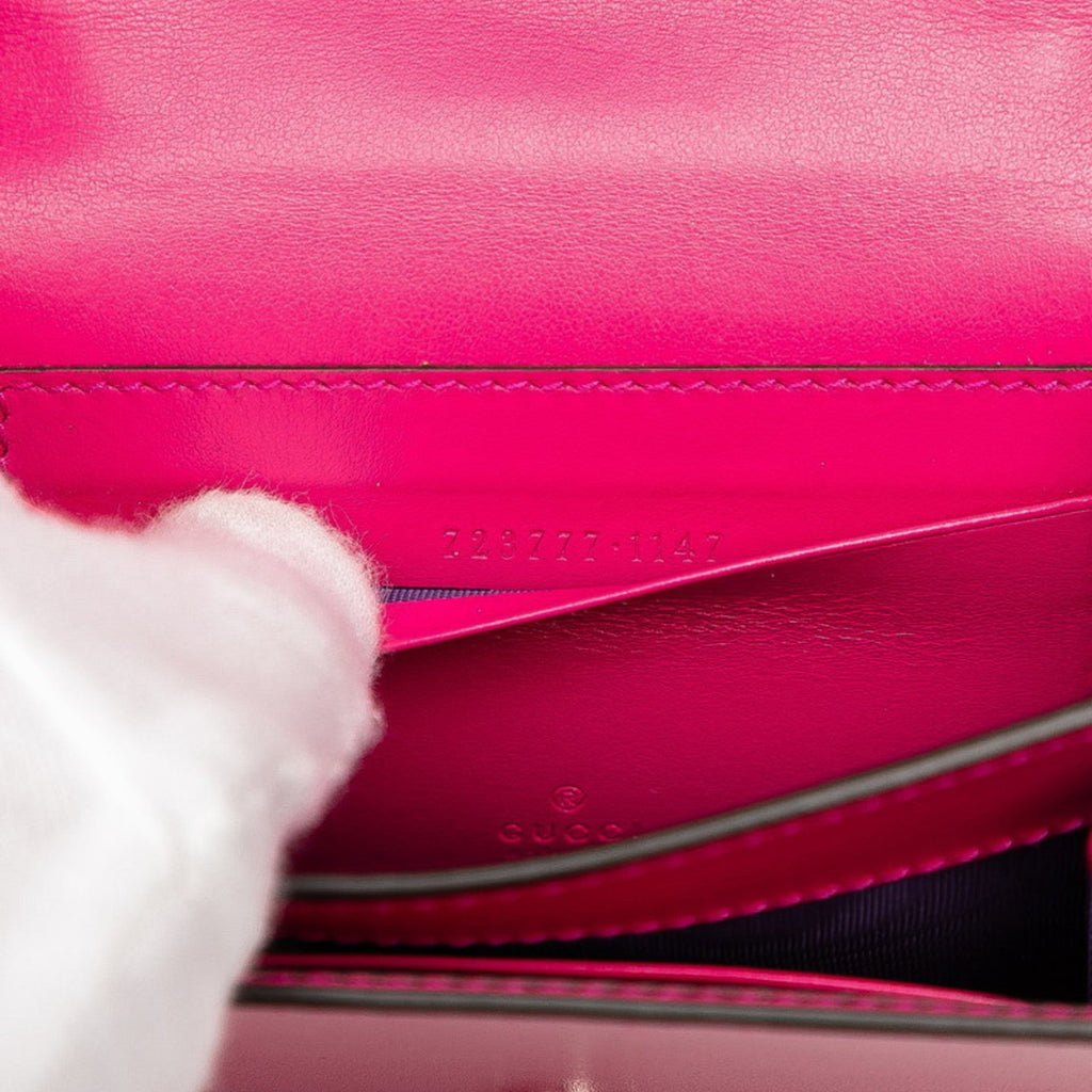 Gucci Pink Nylon Leather Handbag Shoulder Bag (Pre-Owned)