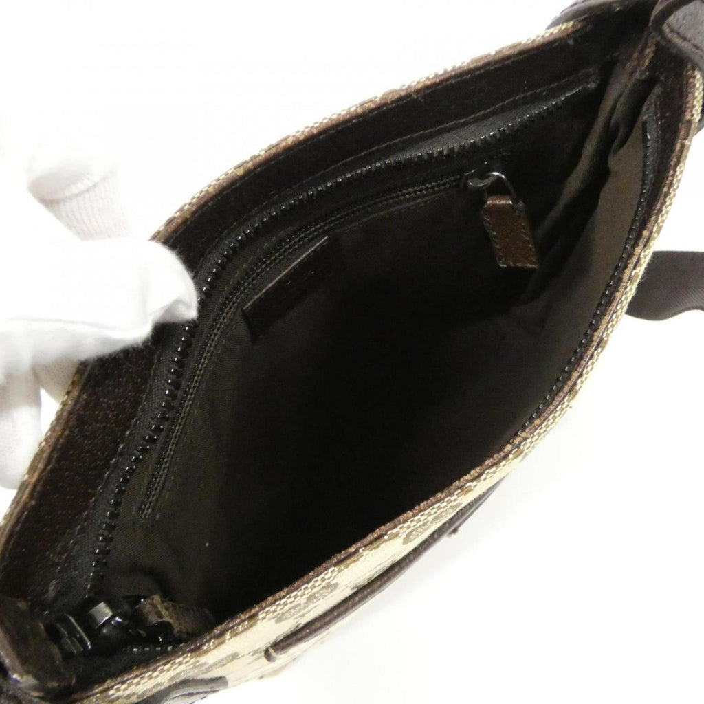 Gucci Beige Brown Gg Canvas Shoulder Bag (Pre-Owned)