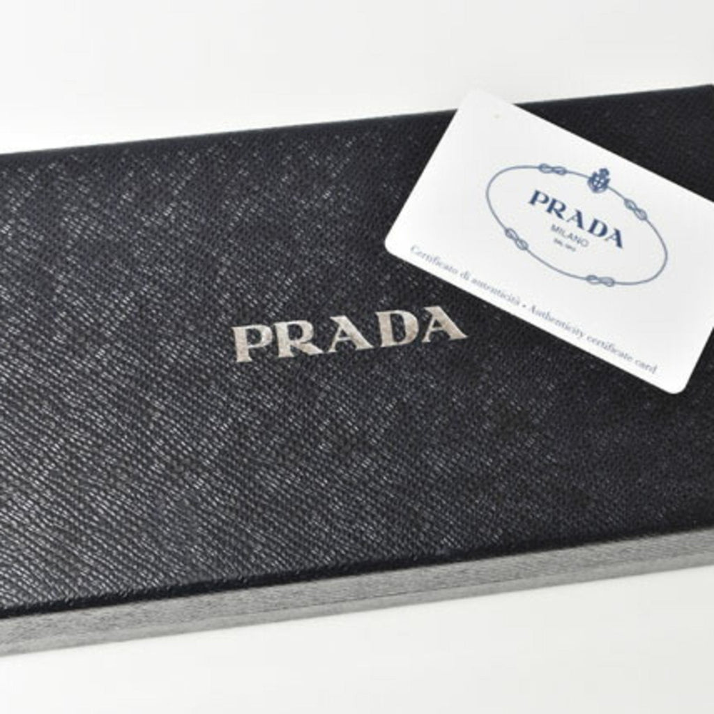 Prada Brown Saffiano Metal Wallet (Bi-Fold) (Pre-Owned)