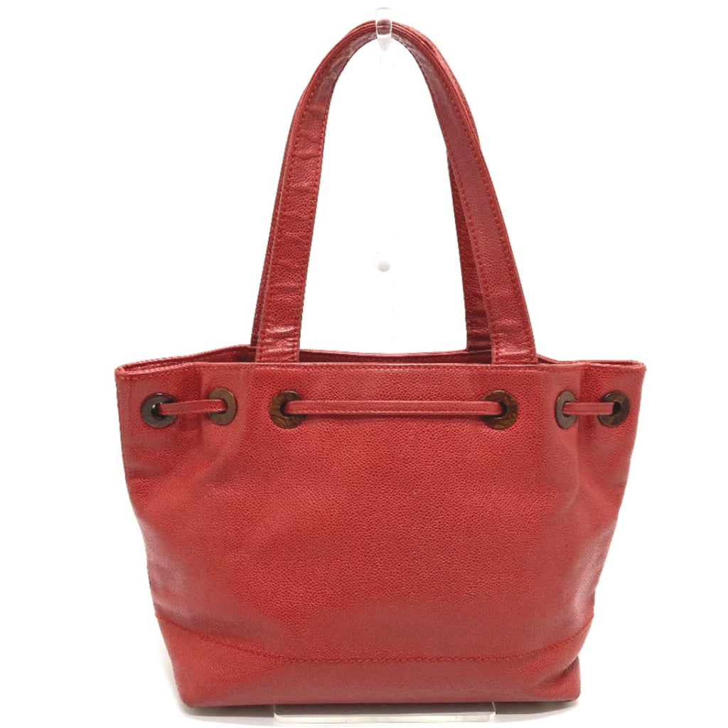 Chanel Red Leather Tote Bag (Pre-Owned)
