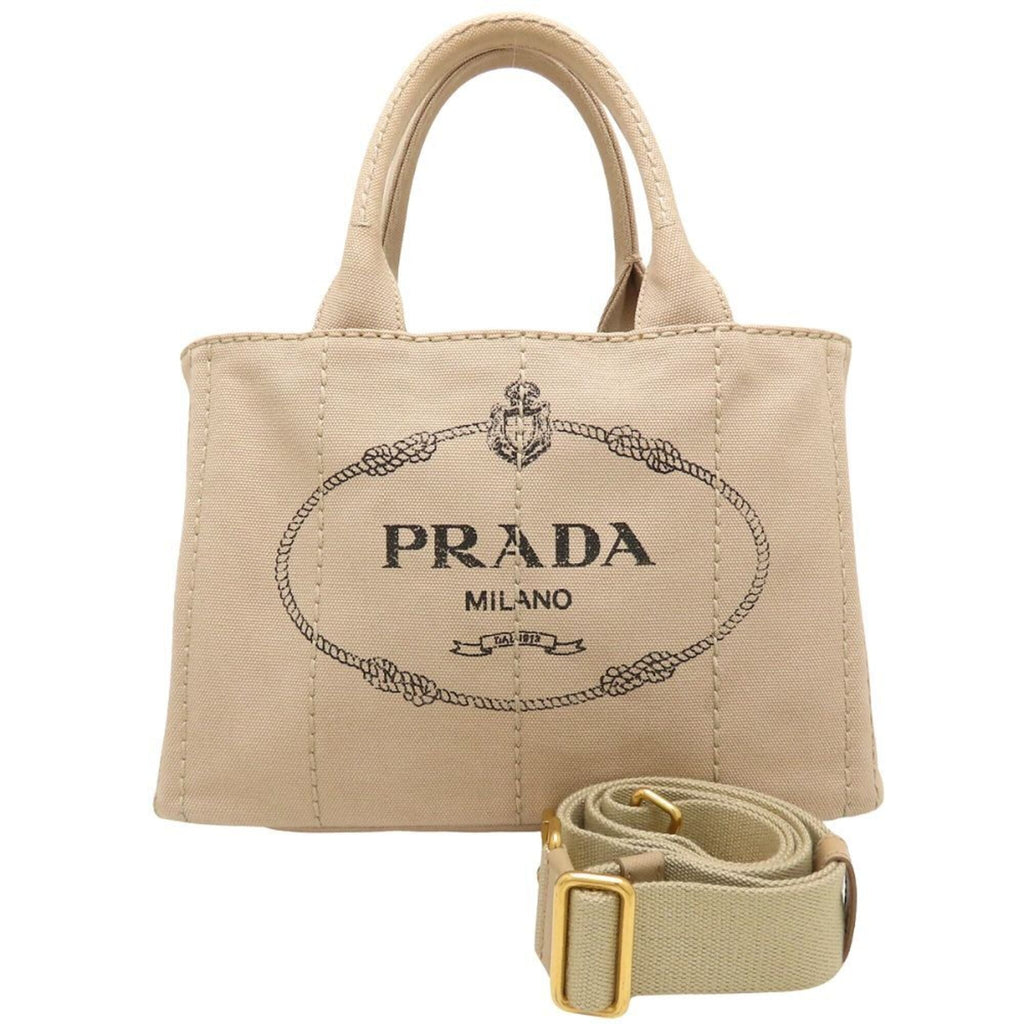 Prada Beige Canvas Handbag (Pre-Owned)
