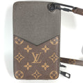Louis Vuitton Brown Gray Taiga Leather Monogram Pochette Shoulder Bag (Pre-Owned)