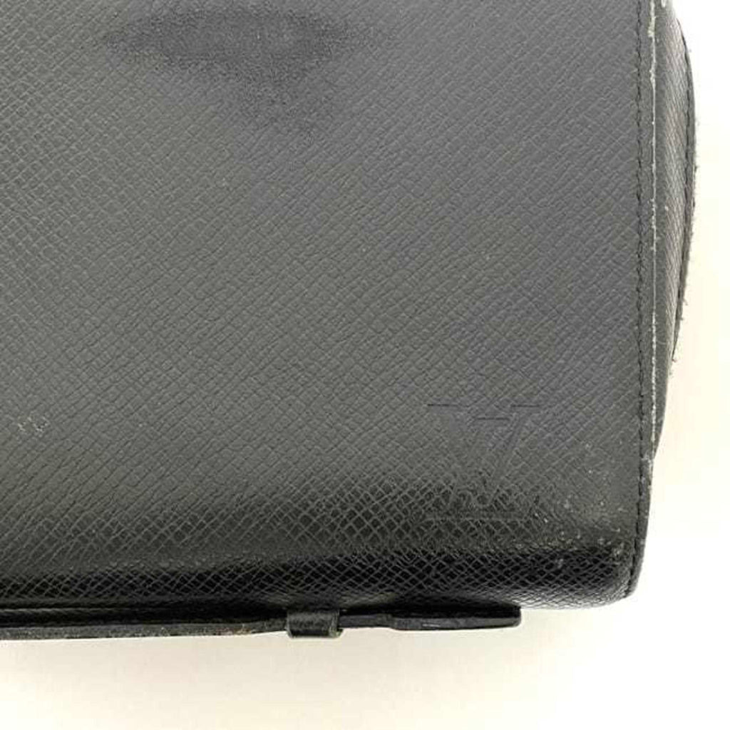 Louis Vuitton Ardoise Black Taiga Leather Long Wallet (Bi-Fold) (Pre-Owned)