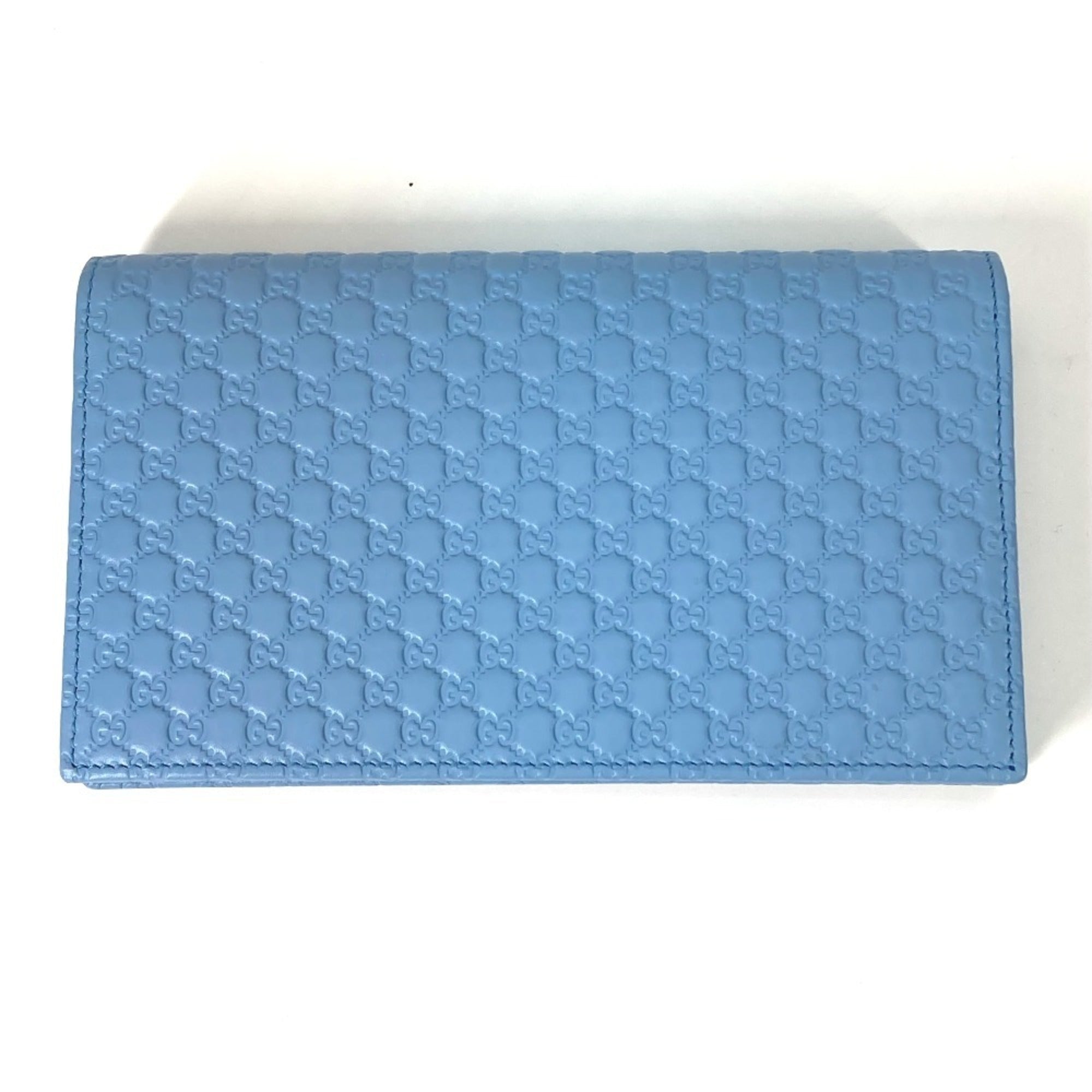 Gucci Blue Leather Chain/Shoulder Wallet (Pre-Owned)