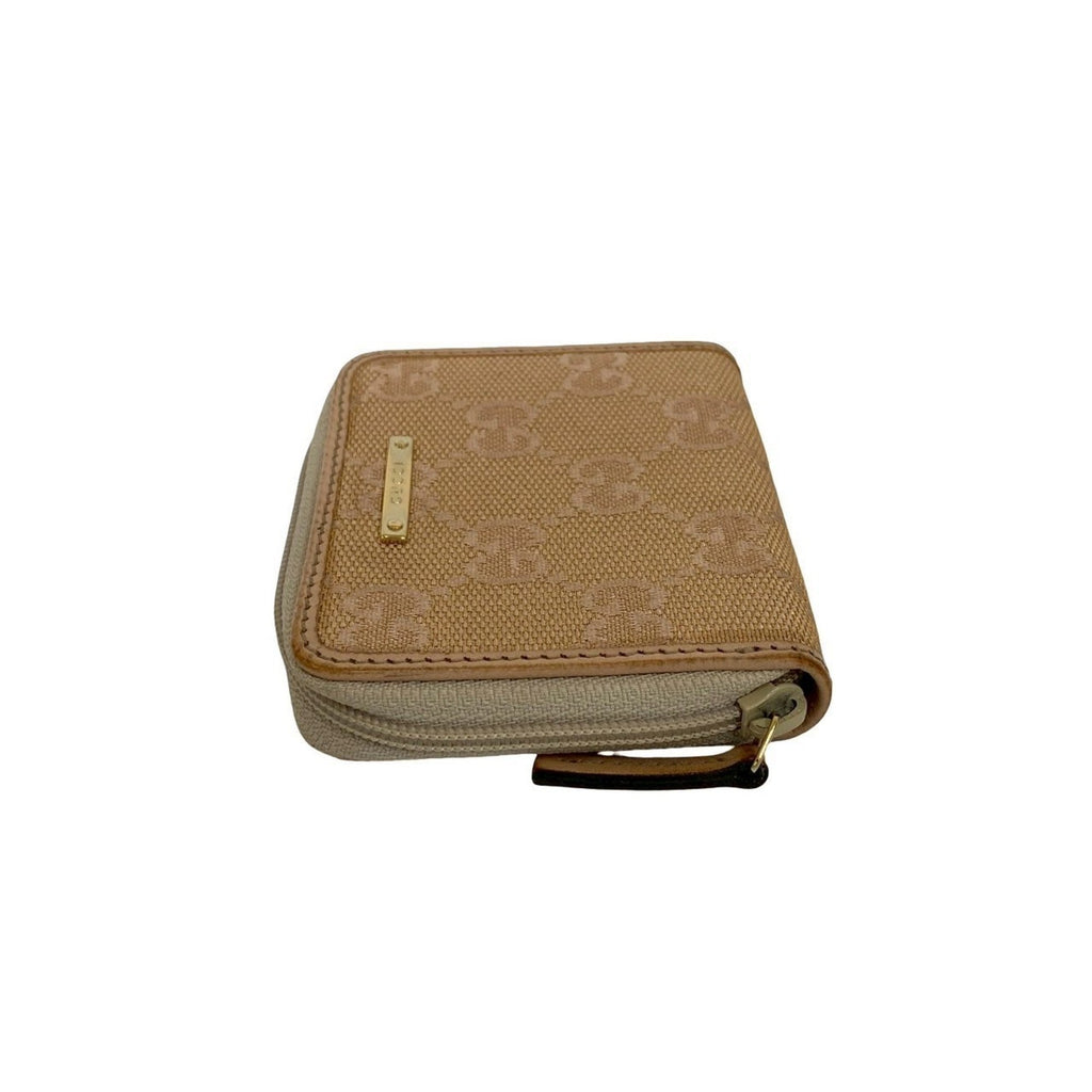 Gucci Pink Canvas Leather Coin Purse/Coin Case (Pre-Owned)