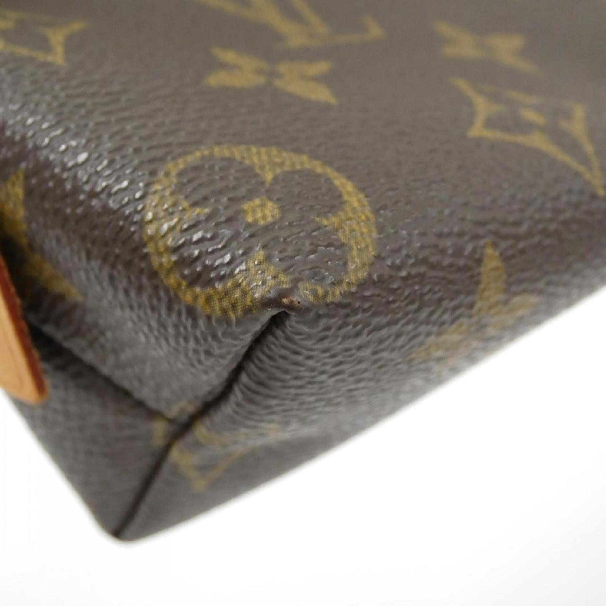 Louis Vuitton Marron Coated Canvas Pochette Pouch (Pre-Owned)