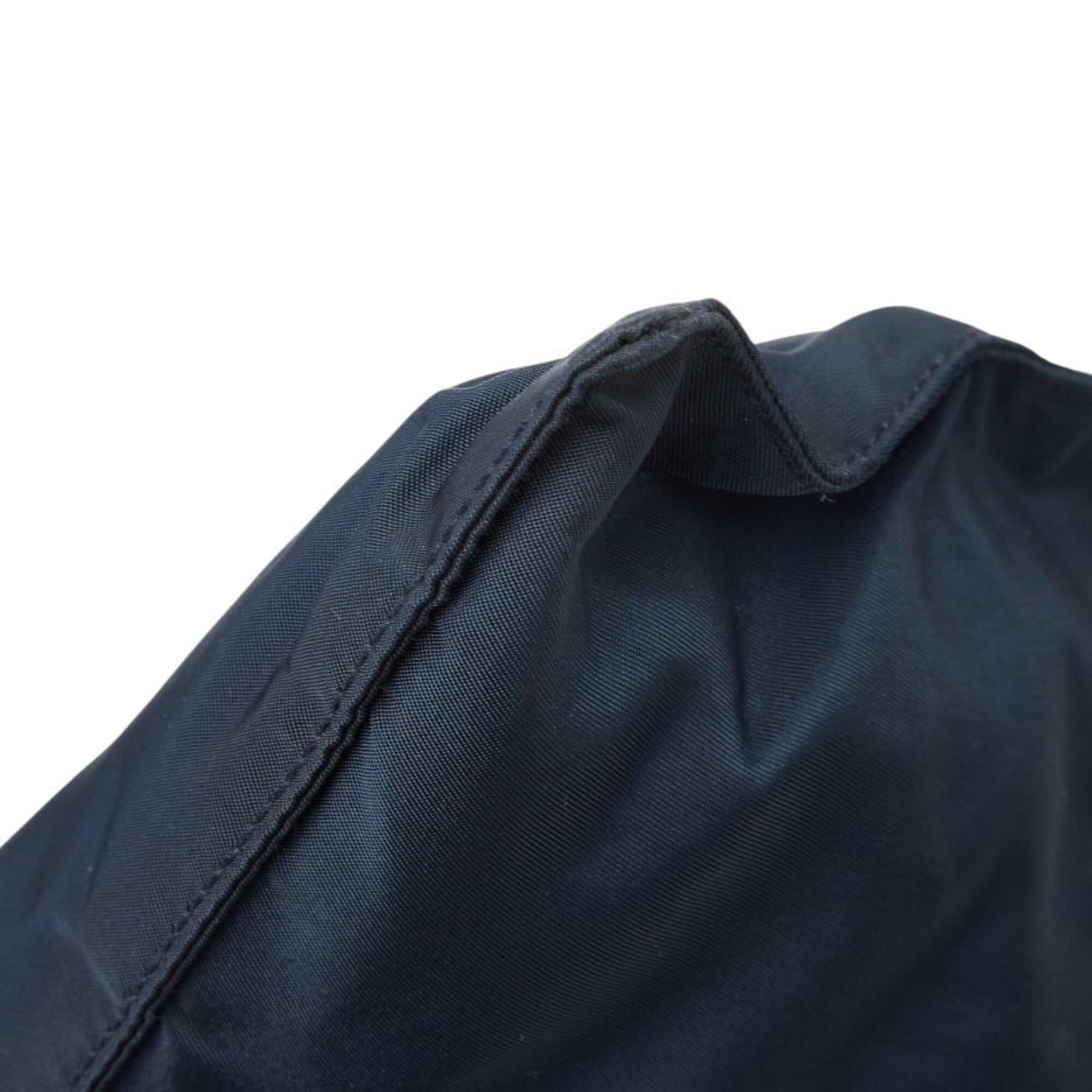Prada Navy Nylon Leather Shoulder Bag (Pre-Owned)
