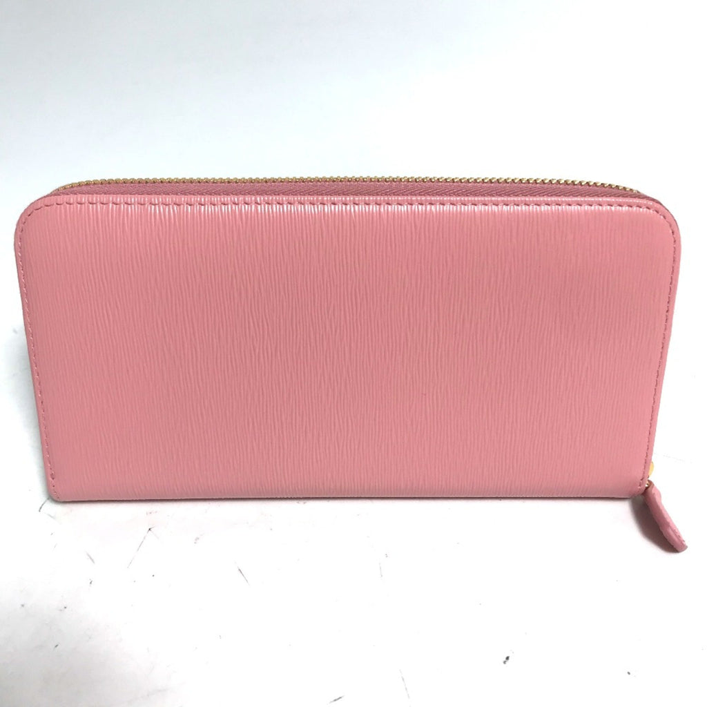 Prada Pink Leather Long Wallet (Bi-Fold) (Pre-Owned)