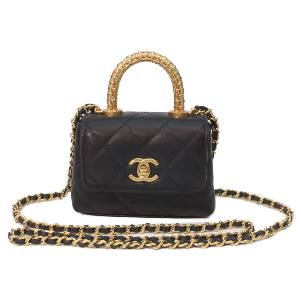 Chanel Black Leather Shoulder Bag (Pre-Owned)