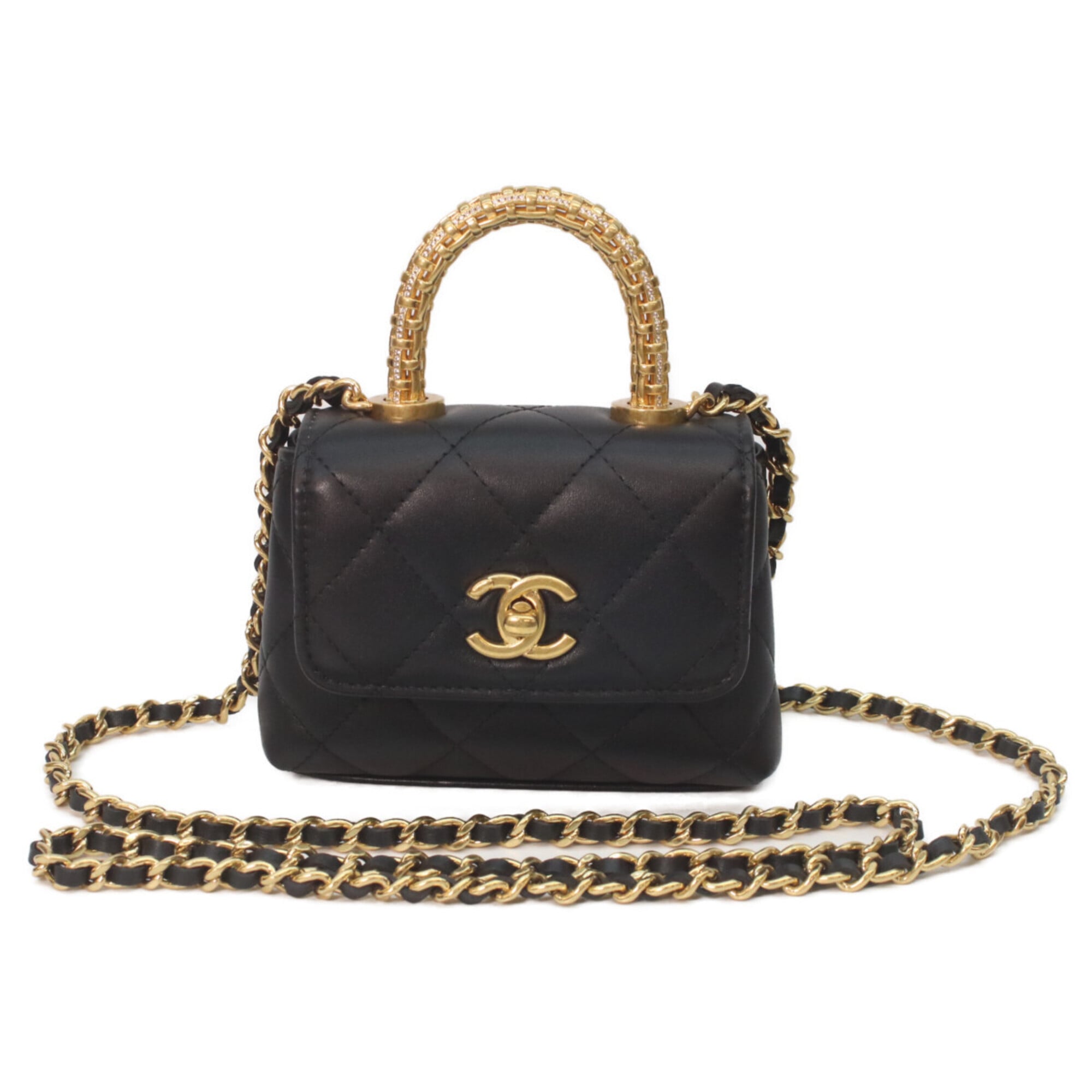 Chanel Black Leather Shoulder Bag (Pre-Owned)