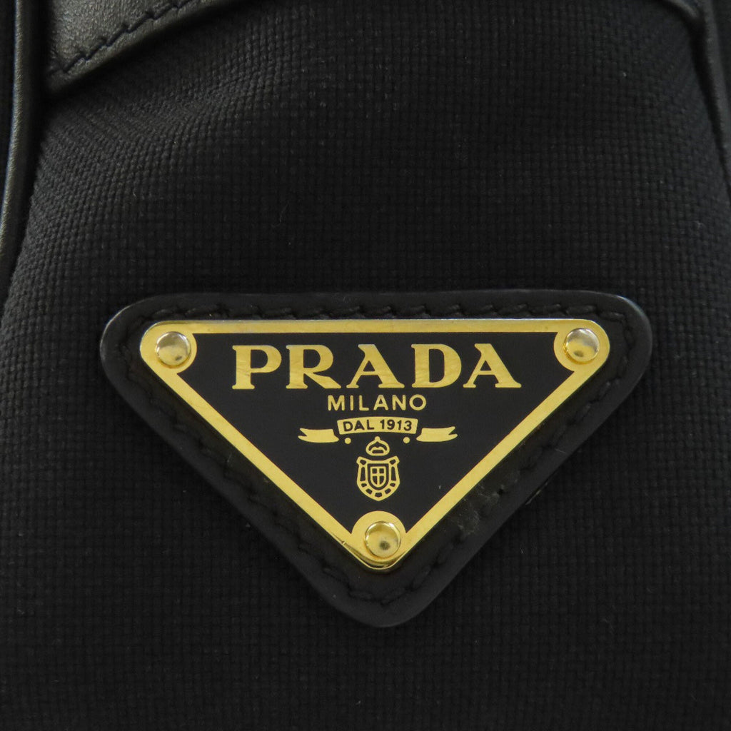 Prada Black Canvas Shoulder Bag (Pre-Owned)