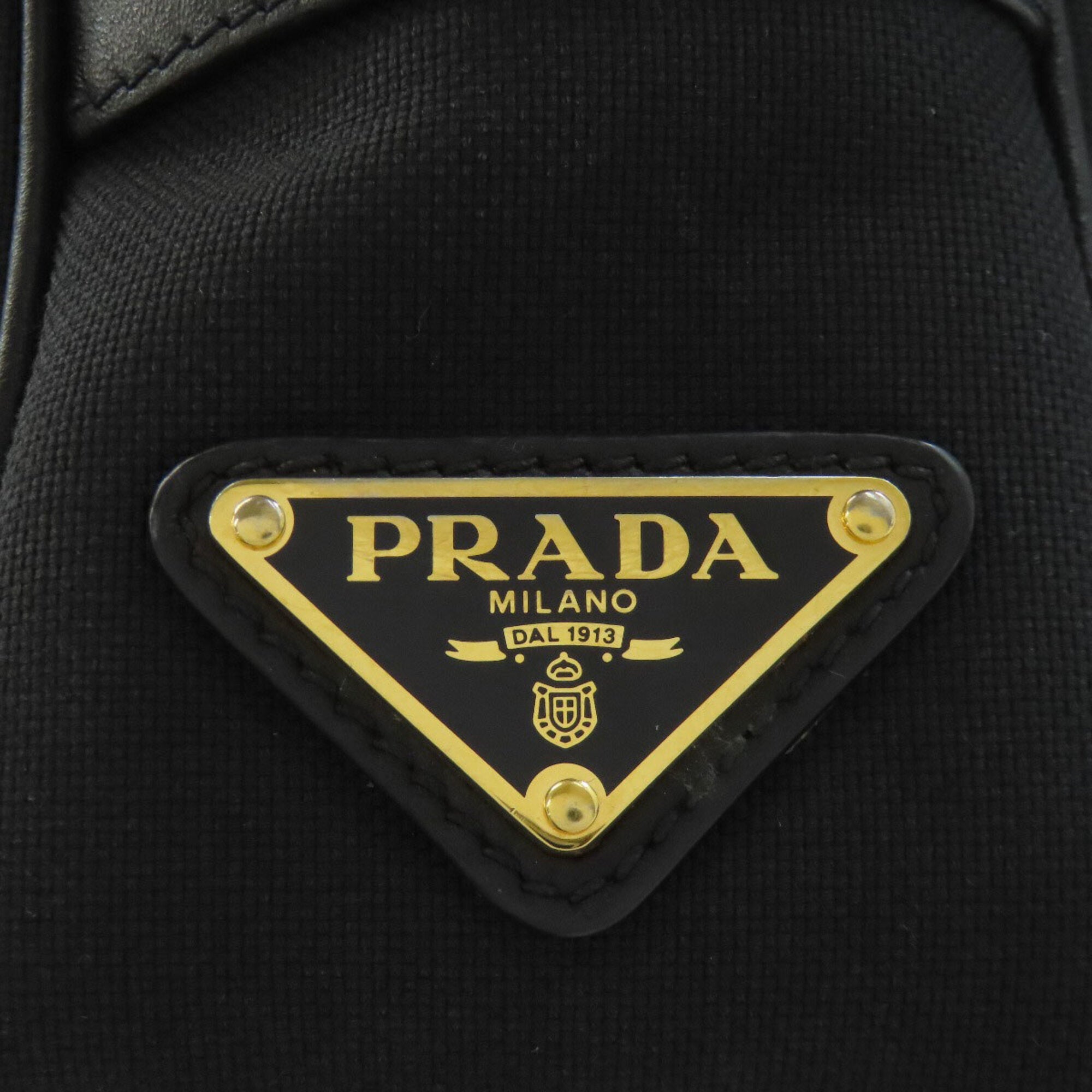 Prada Black Canvas Shoulder Bag (Pre-Owned)