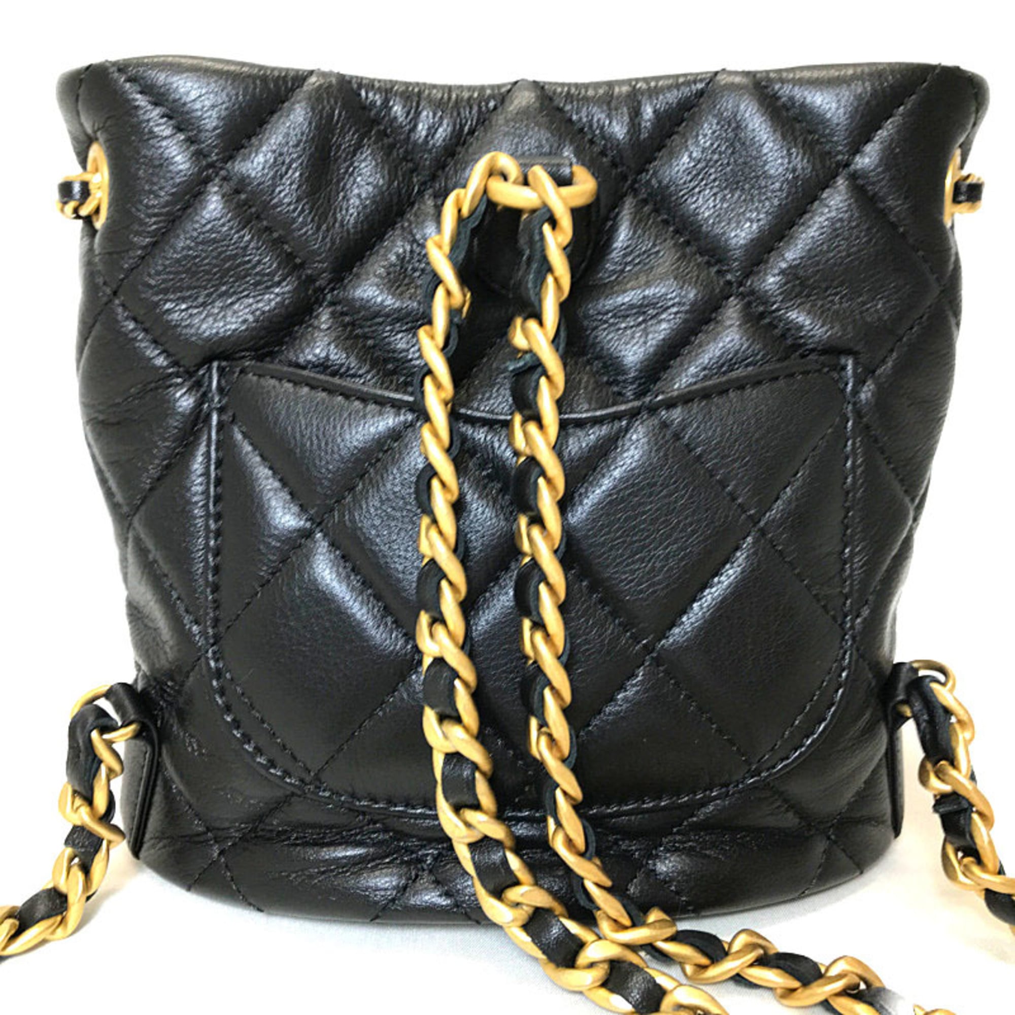 Chanel Black Leather Backpack (Pre-Owned)