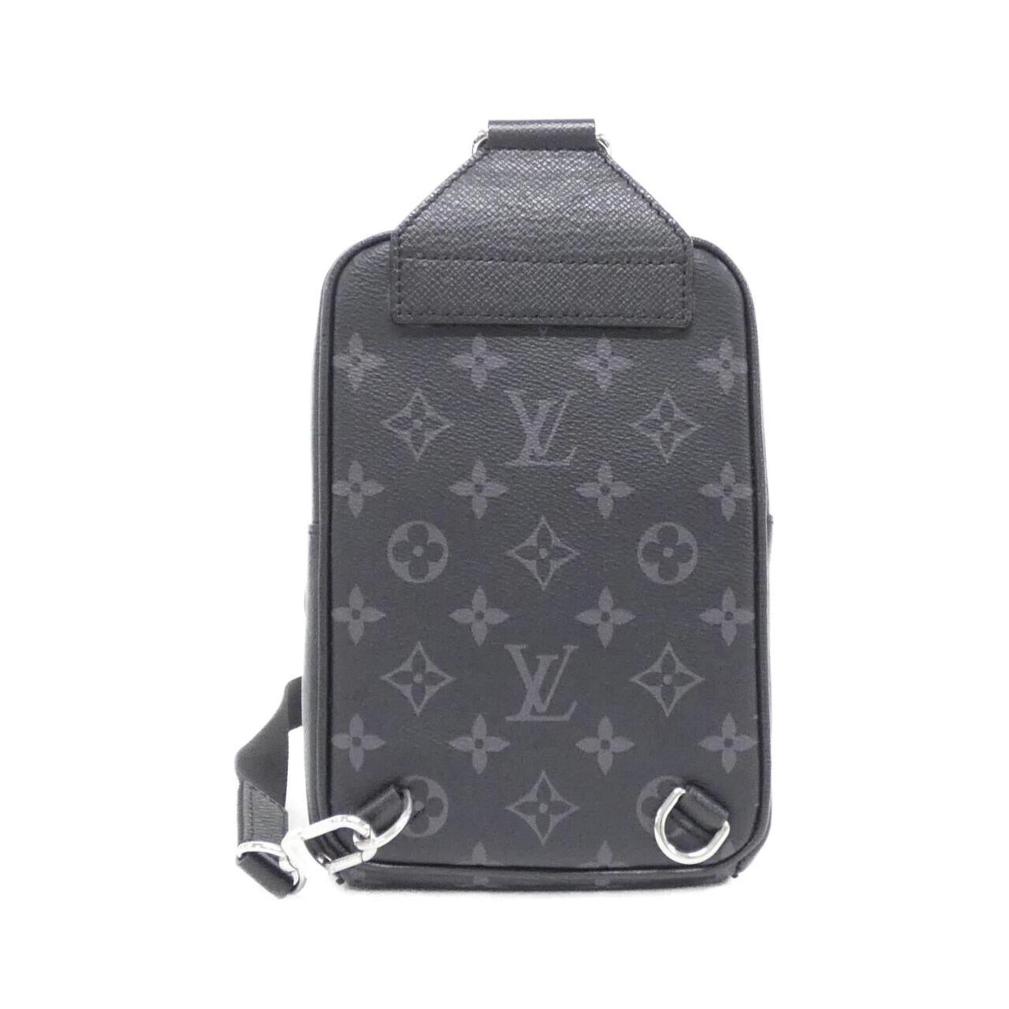 Louis Vuitton Taigarama Black Coated Canvas Leather Shoulder Bag (Pre-Owned)