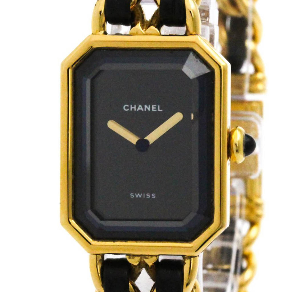 Chanel Premiere Rock Quartz Watch Plated Metal And Leather Watch (Pre-Owned)