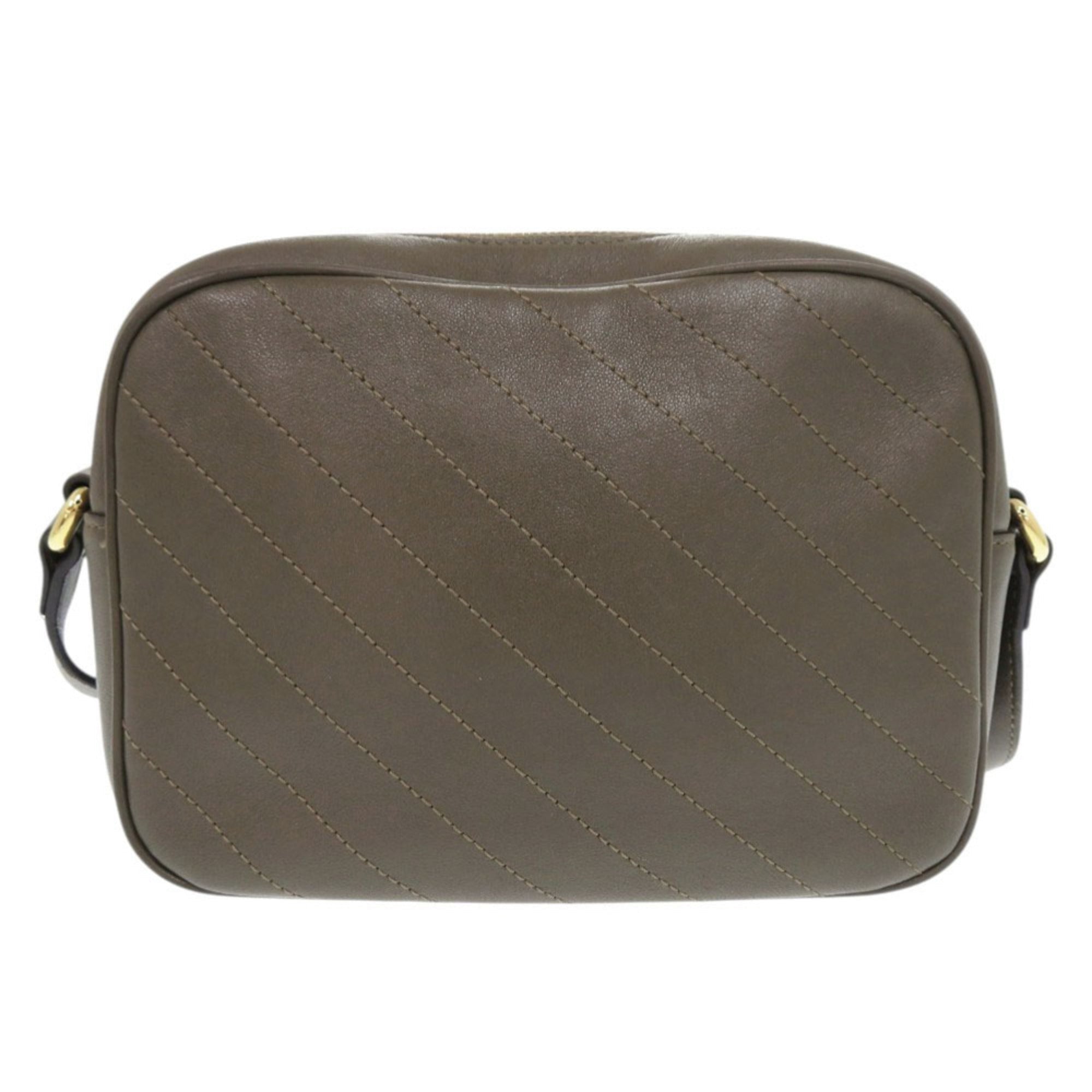 Gucci Brown Leather Shoulder Bag (Pre-Owned)