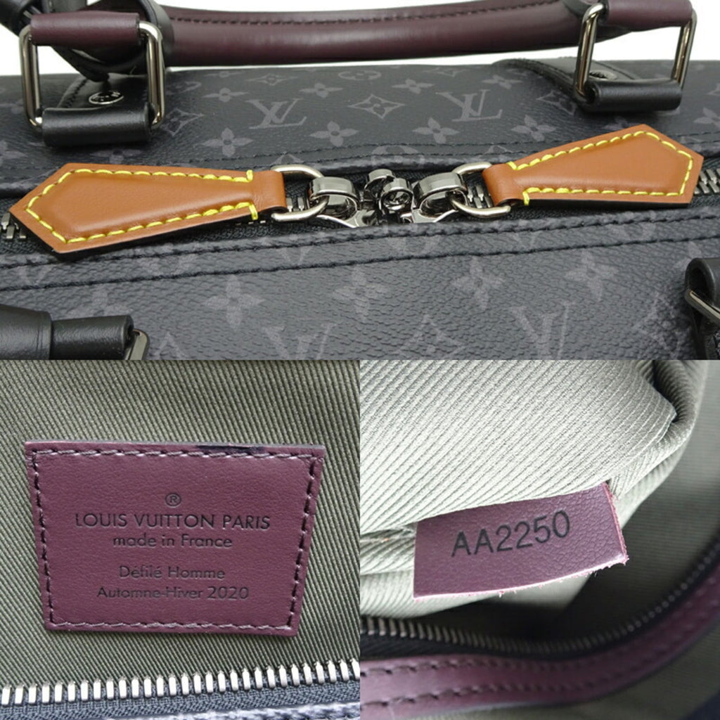 Louis Vuitton Collection Black Brown Green Monogram Eclipse Boston Bag (Pre-Owned)