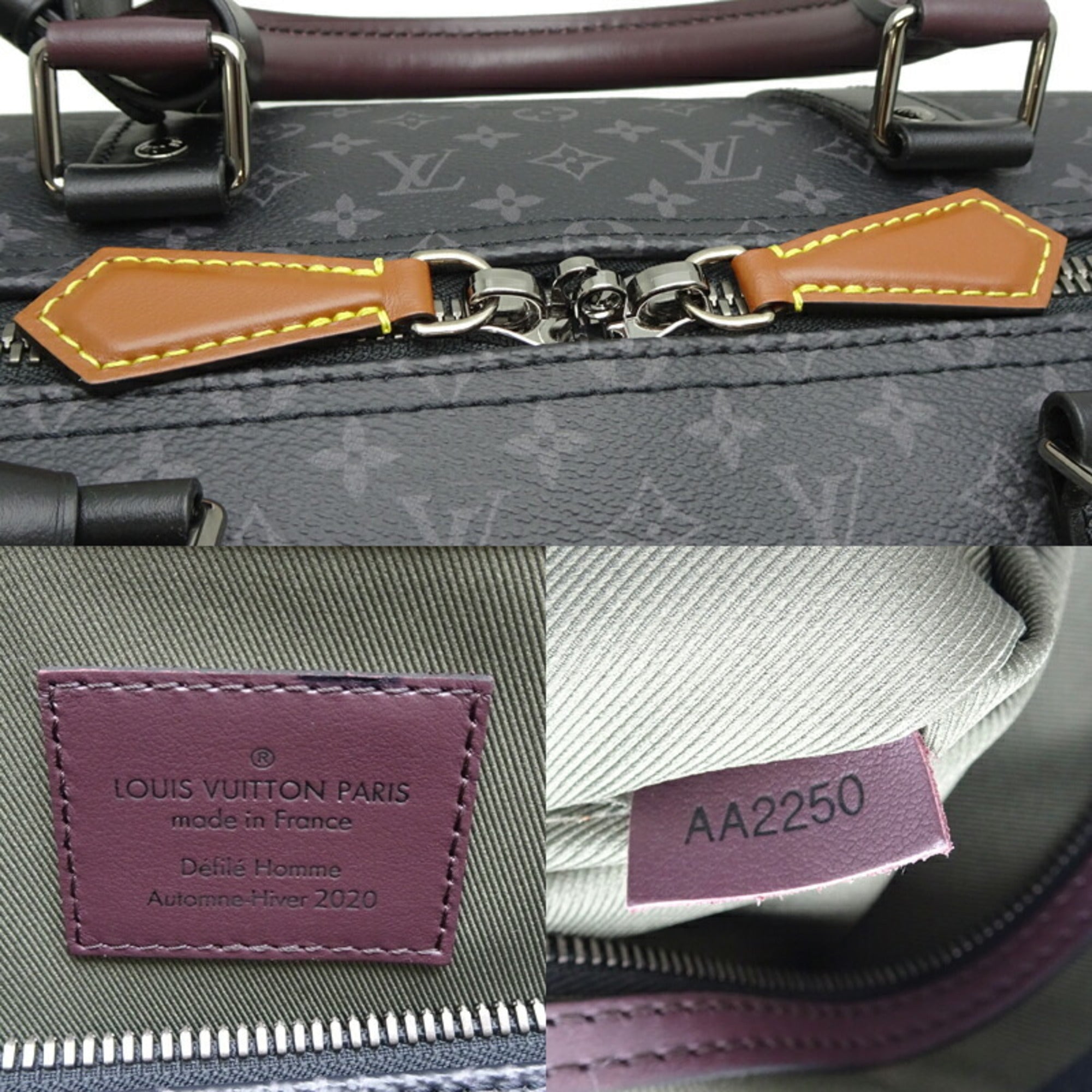 Louis Vuitton Collection Black Brown Green Monogram Eclipse Boston Bag (Pre-Owned)