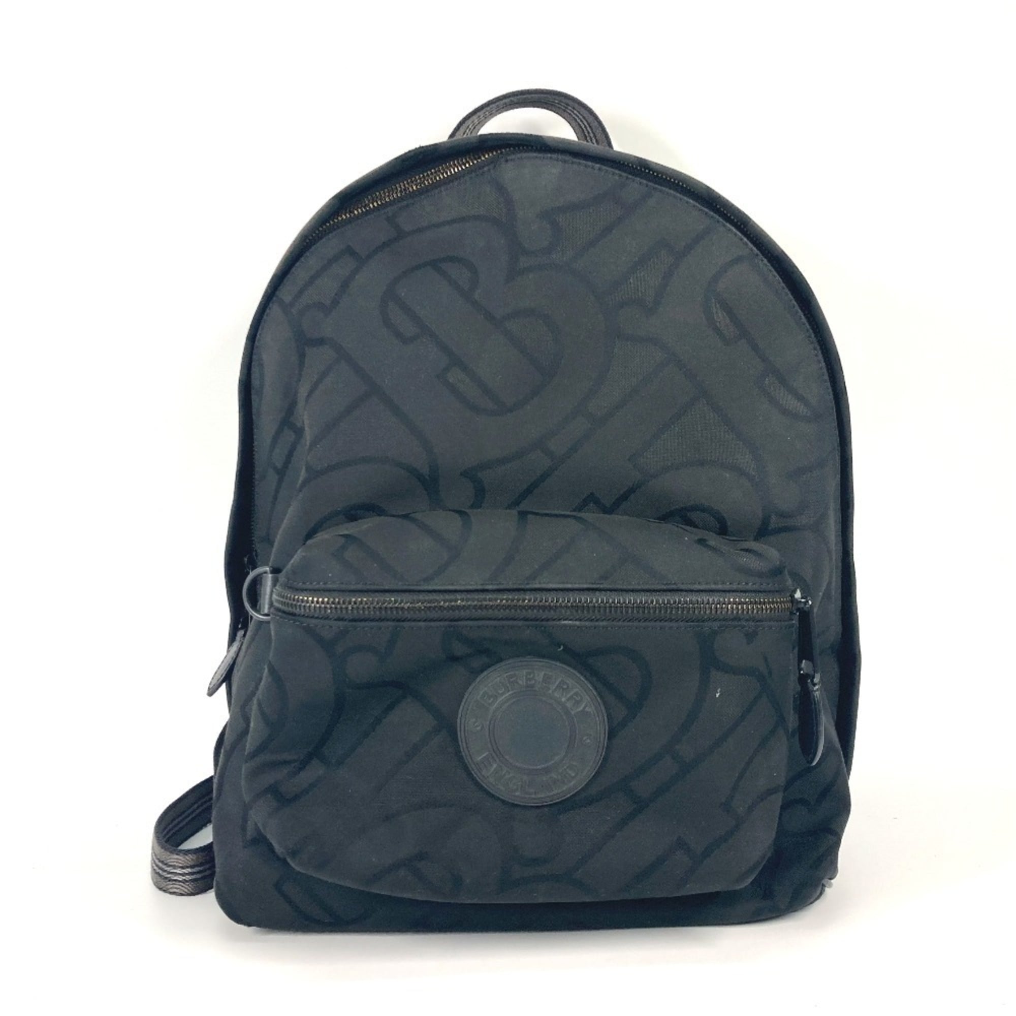 Burberry Black Canvas Leather Backpack (Pre-Owned)