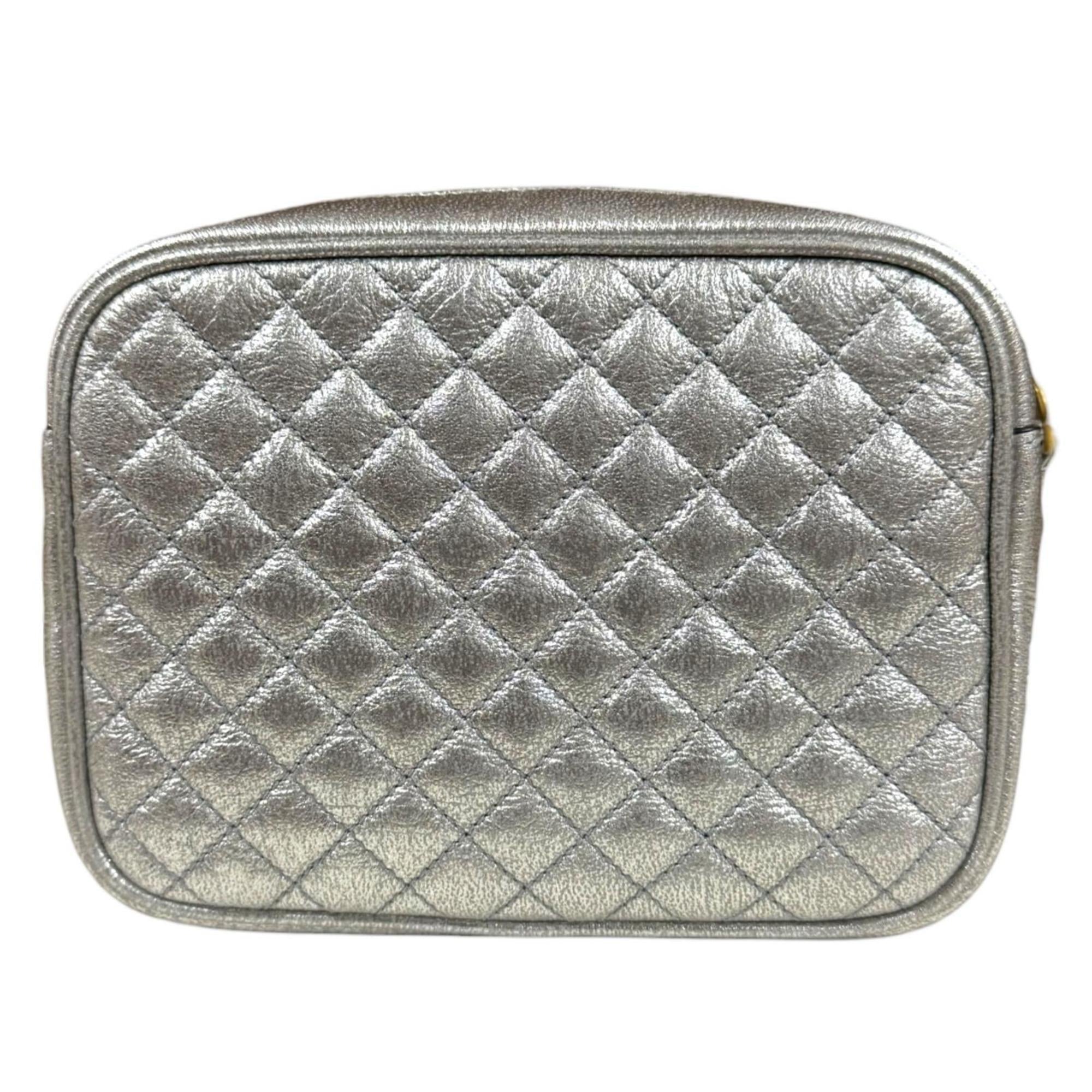 Gucci Silver Leather Shoulder Bag (Pre-Owned)