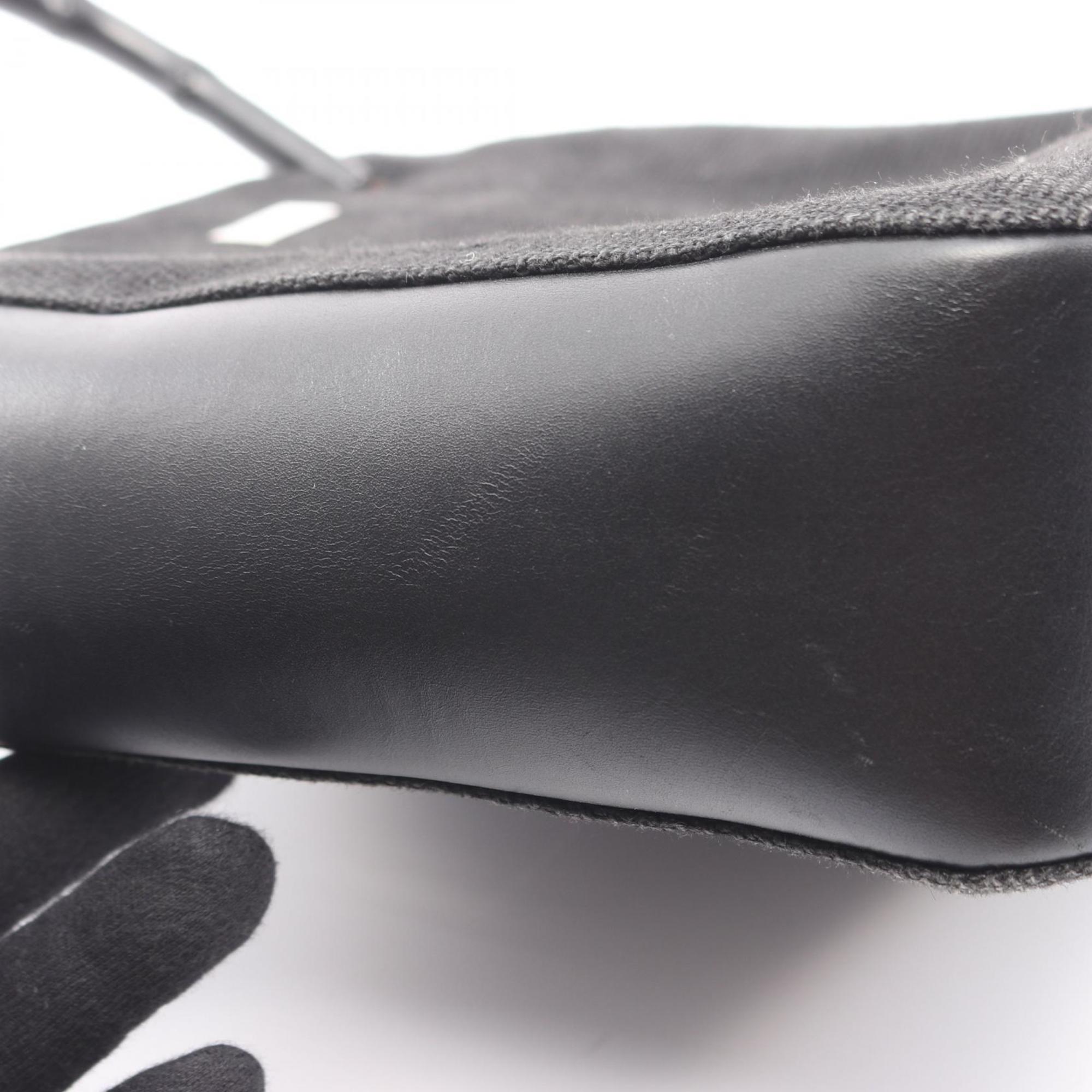 Gucci Black Canvas Leather Handbag (Pre-Owned)