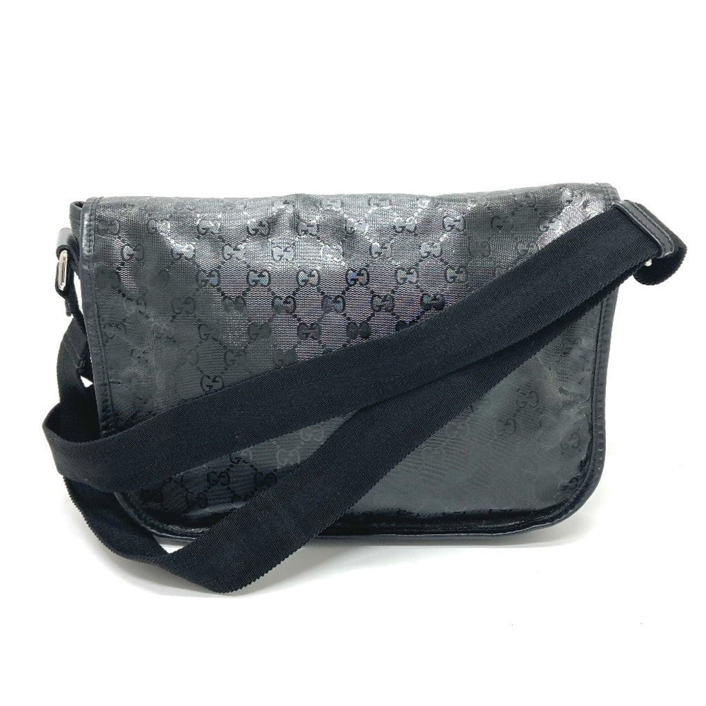 Gucci Black Gg Imprimé Messenger Bag Shoulder Bag (Pre-Owned)