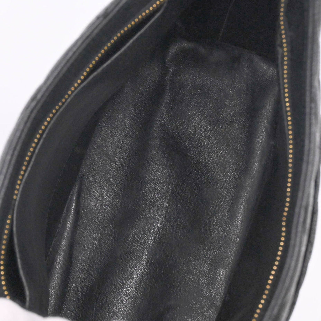 Chanel Black Grained Calfskin Handbag Tote Bag (Pre-Owned)
