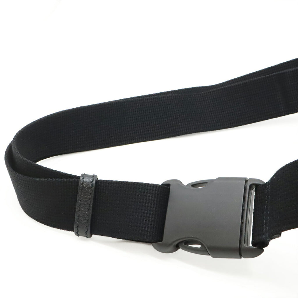 Gucci Black Nylon Canvas Leather Fanny Pack Sling Bag (Pre-Owned)