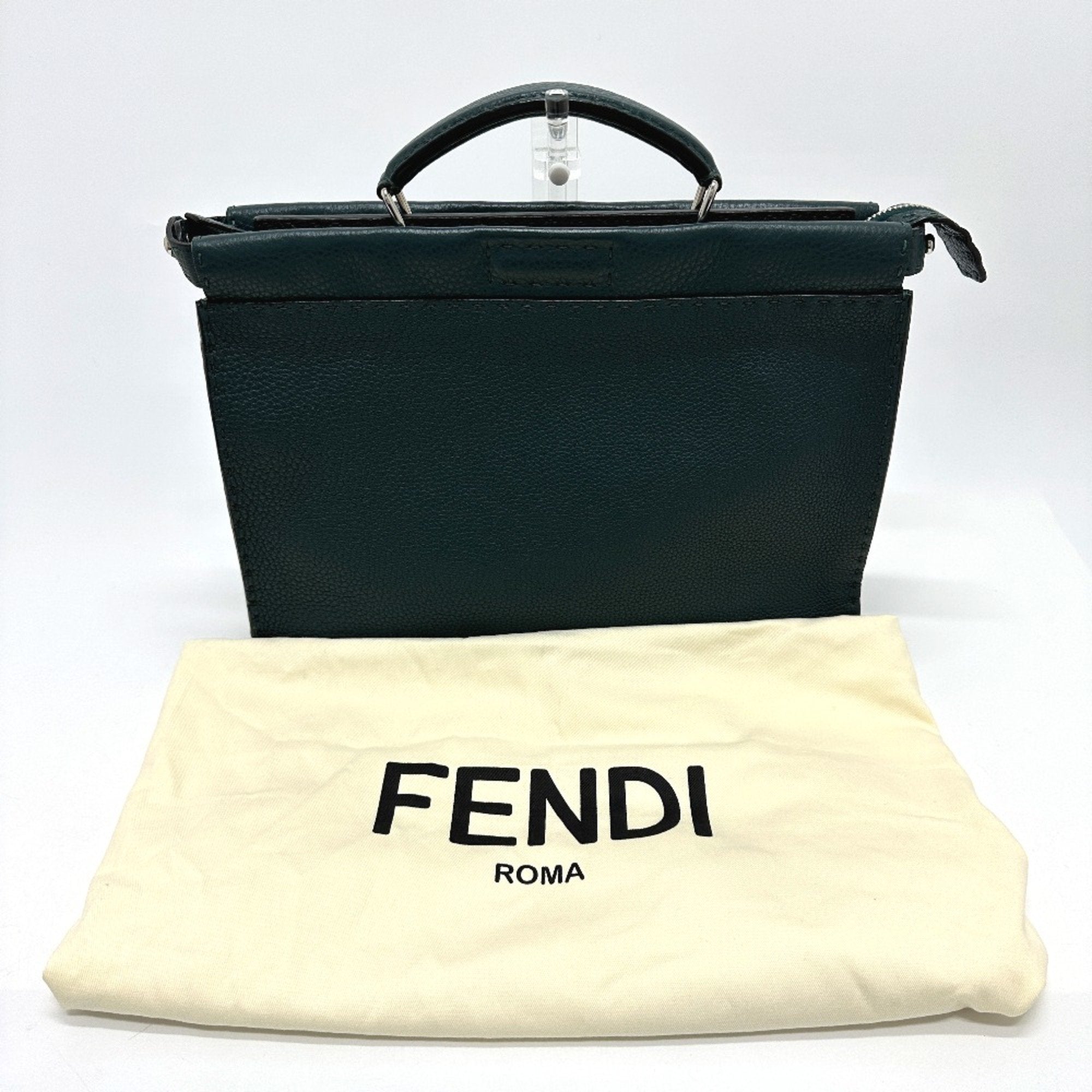 Fendi Blue Leather Briefcase (Pre-Owned)