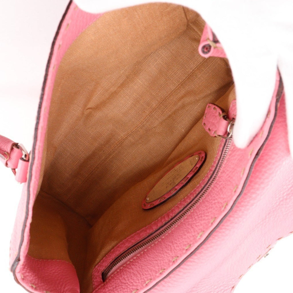 Fendi Selleria Pink Leather Handbag (Pre-Owned)