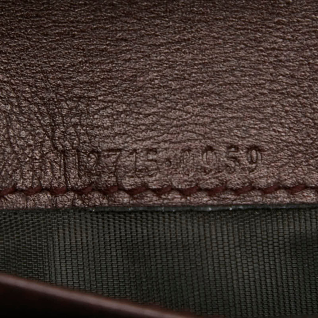 Gucci Brown Leather Long Wallet (Bi-Fold) (Pre-Owned)