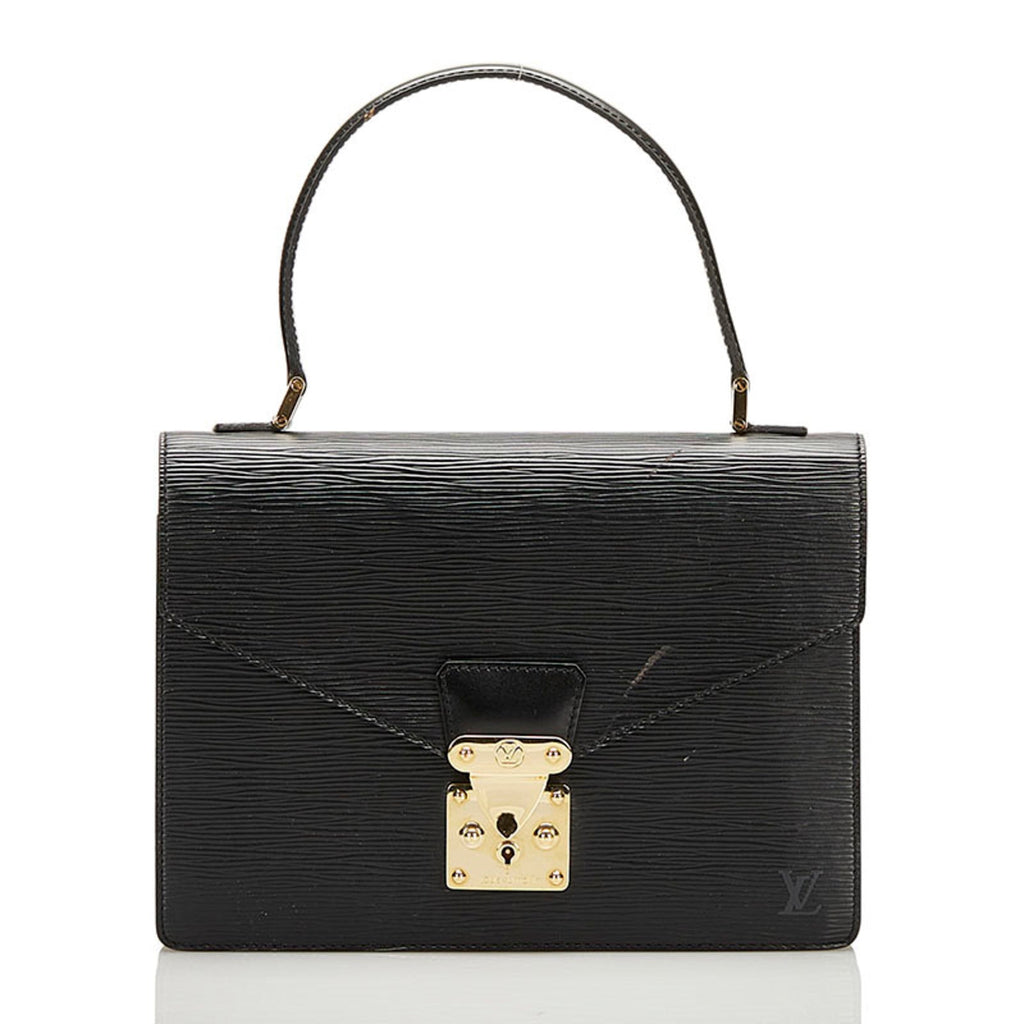 Louis Vuitton Black Noir Leather Handbag (Pre-Owned)