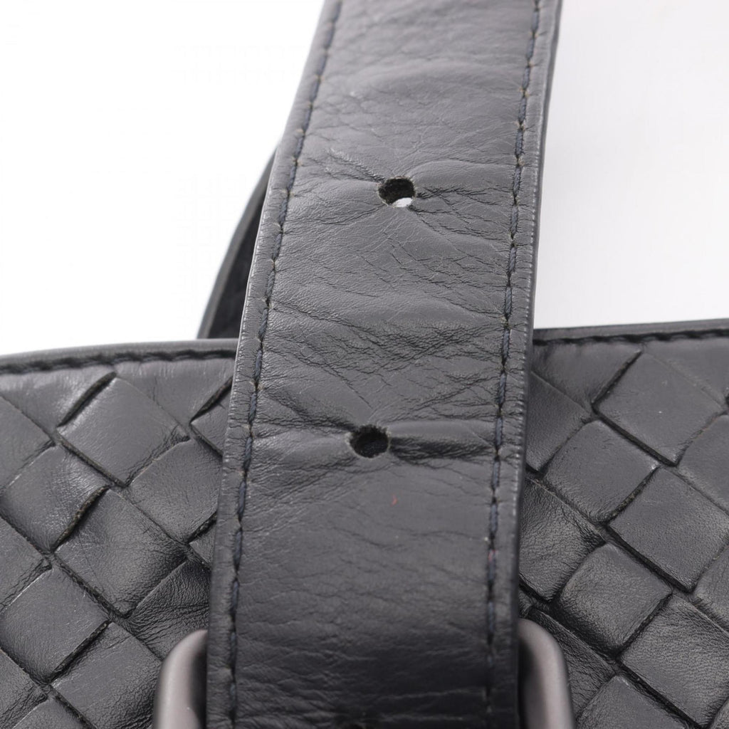 Bottega Veneta Black Leather Handbag Tote Bag (Pre-Owned)