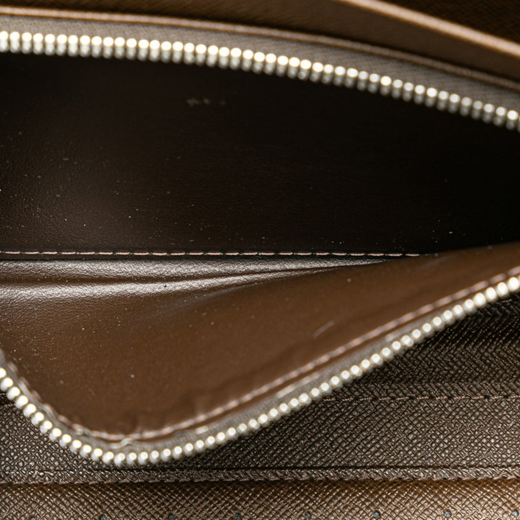 Louis Vuitton Brown Grizzly Leather Pvc Long Wallet (Bi-Fold) (Pre-Owned)